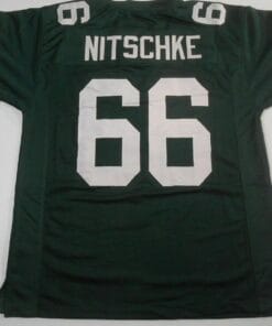 UNSIGNED CUSTOM Sewn Stitched Ray Nitschke Green Jersey