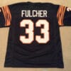 UNSIGNED CUSTOM Sewn Stitched David Fulcher Black Jersey