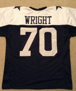 UNSIGNED CUSTOM Sewn Stitched Rayfield Wright Thanksgving Jersey