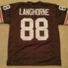 UNSIGNED CUSTOM Sewn Stitched Reggie Langhorne Brown Jersey