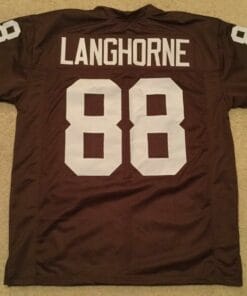 UNSIGNED CUSTOM Sewn Stitched Reggie Langhorne Brown Jersey