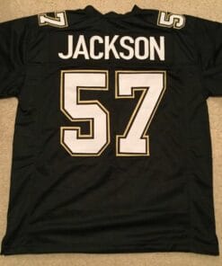 UNSIGNED CUSTOM Sewn Stitched Rickey Jackson Black Jersey