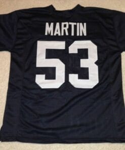 UNSIGNED CUSTOM Sewn Stitched Rod Martin Black Jersey