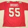 UNSIGNED CUSTOM Sewn Stitched Derrick Brooks Red Jersey