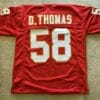 UNSIGNED CUSTOM Sewn Stitched Derrick Thomas Red Jersey