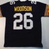 UNSIGNED CUSTOM Sewn Stitched Rod Woodson Black Jersey