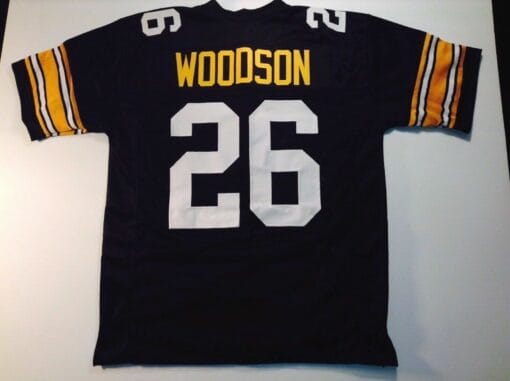 UNSIGNED CUSTOM Sewn Stitched Rod Woodson Black Jersey