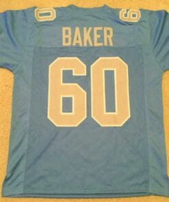 UNSIGNED CUSTOM Sewn Stitched Al Baker Blue Jersey