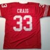 UNSIGNED CUSTOM Sewn Stitched Roger Craig Red Jersey