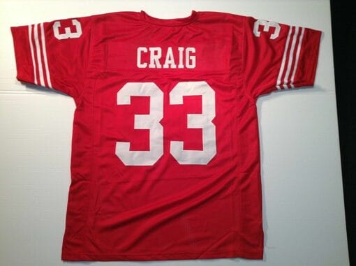 UNSIGNED CUSTOM Sewn Stitched Roger Craig Red Jersey