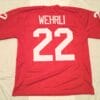 UNSIGNED CUSTOM Sewn Stitched Roger Wehrli Red Jersey