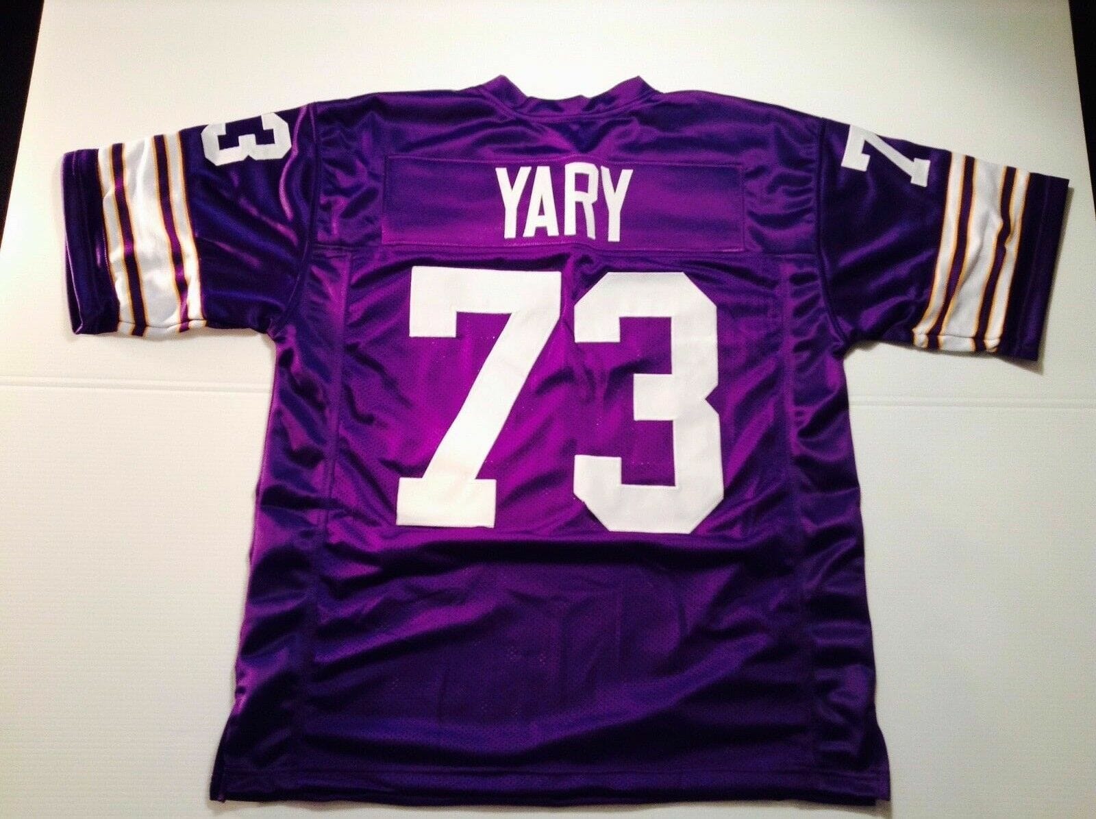 UNSIGNED CUSTOM Sewn Stitched Ron Yary Purple Jersey