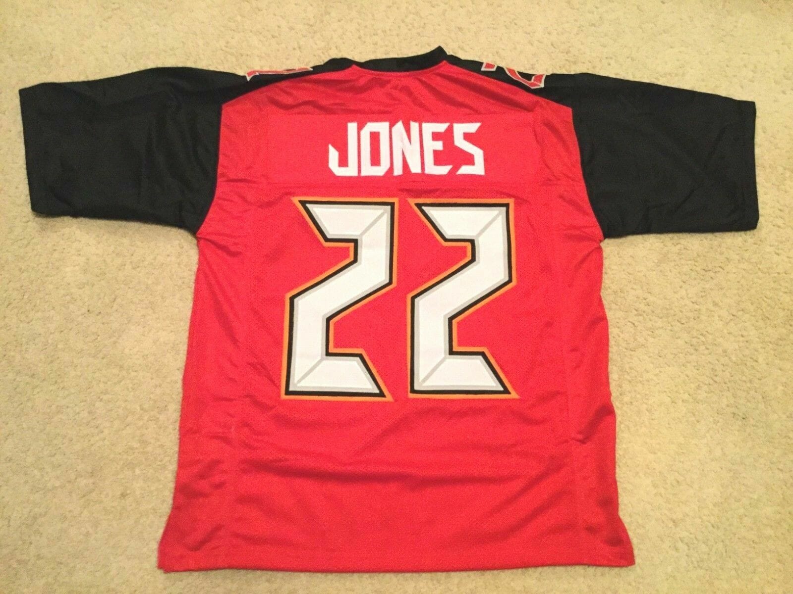 UNSIGNED CUSTOM Sewn Stitched Ronald Jones ERROR Red Jersey