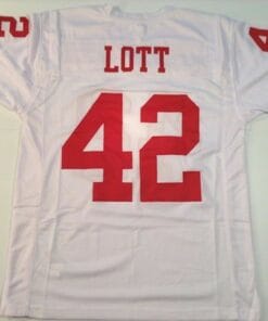 UNSIGNED CUSTOM Sewn Stitched Ronnie Lott White Jersey