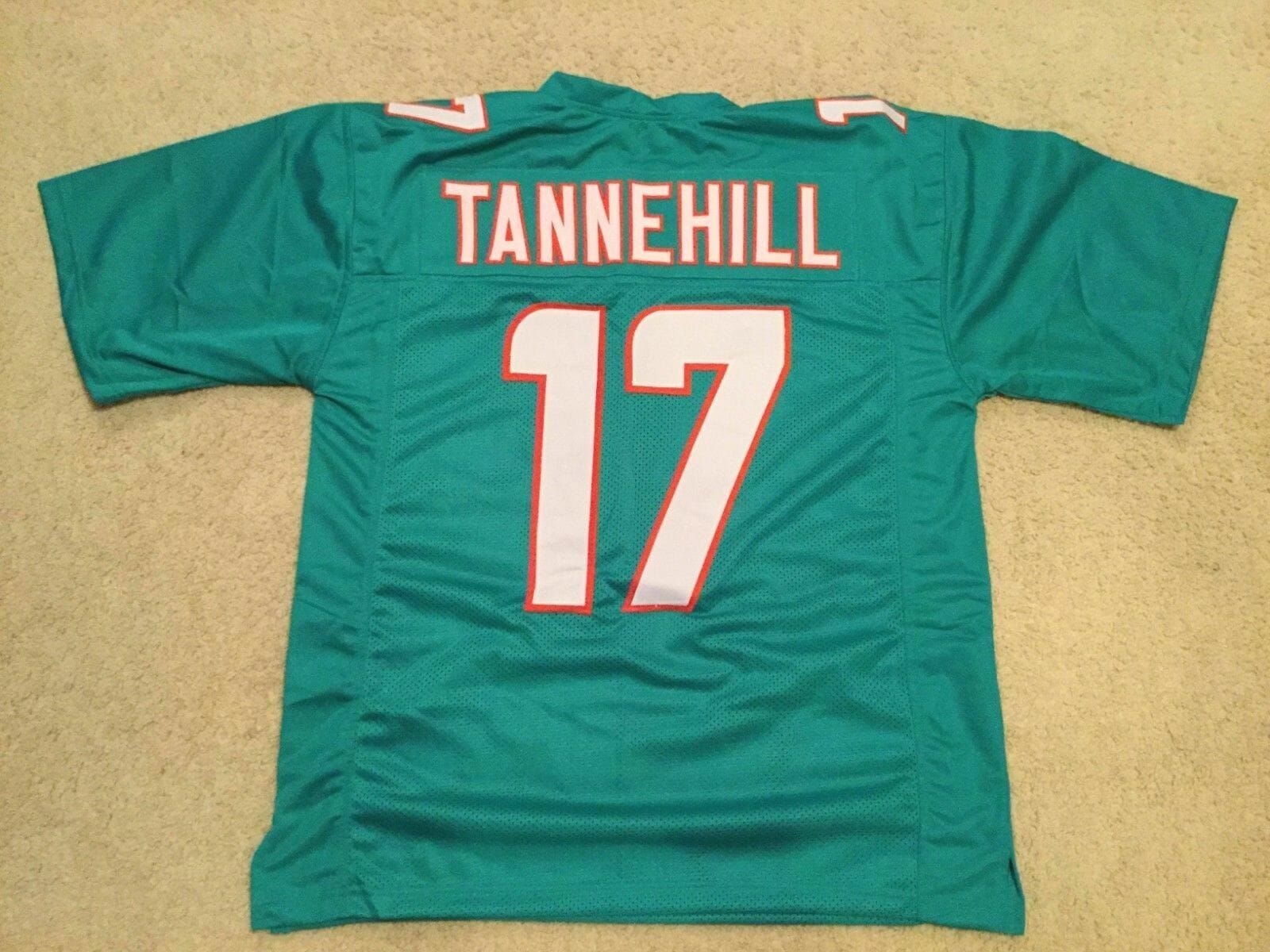 UNSIGNED CUSTOM Sewn Stitched Ryan Tannehill Teal Jersey