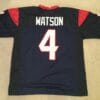 UNSIGNED CUSTOM Sewn Stitched Deshaun Watson Blue Jersey