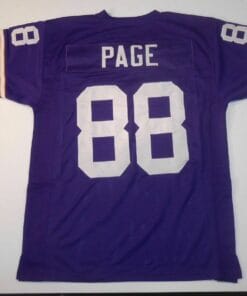 UNSIGNED CUSTOM Sewn Stitched Alan Page Purple Jersey