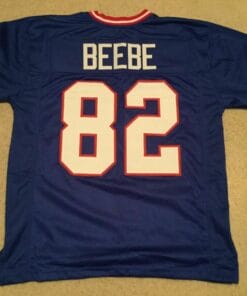UNSIGNED CUSTOM Sewn Stitched Don Beebe Blue Jersey