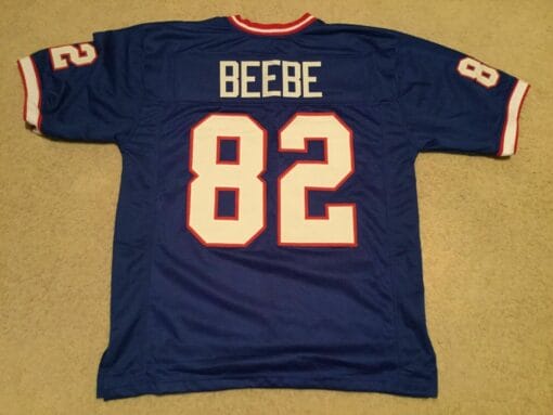 UNSIGNED CUSTOM Sewn Stitched Don Beebe Blue Jersey