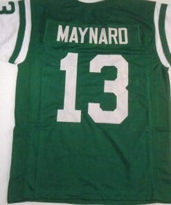 UNSIGNED CUSTOM Sewn Stitched Don Maynard Green Jersey