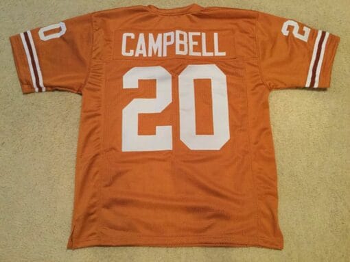 UNSIGNED CUSTOM Sewn Stitched Earl Campbell Burnt Orange Jersey