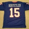 UNSIGNED CUSTOM Sewn Stitched Jeff Hostetler Blue Jersey