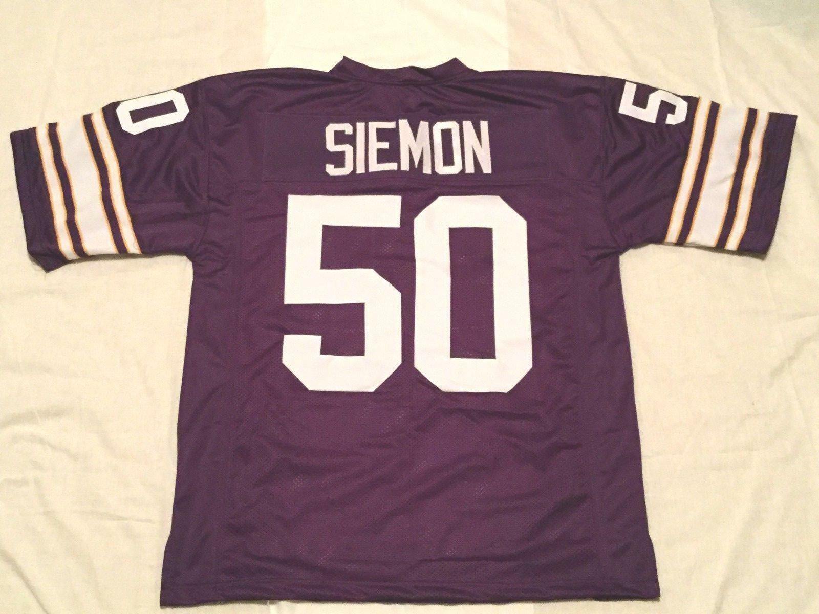 UNSIGNED CUSTOM Sewn Stitched Jeff Siemon Purple Jersey