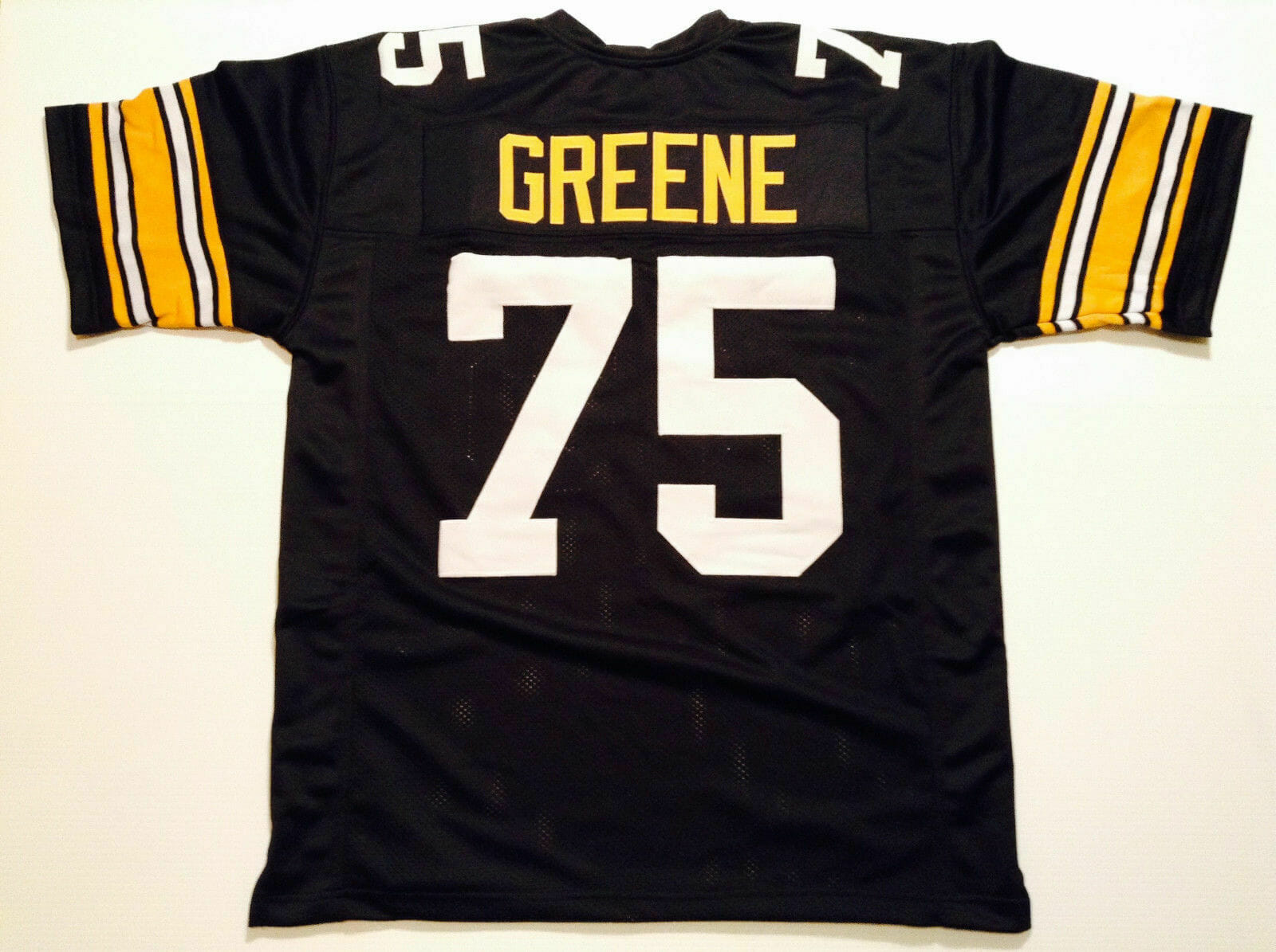 UNSIGNED CUSTOM Sewn Stitched Joe Greene Black Jersey