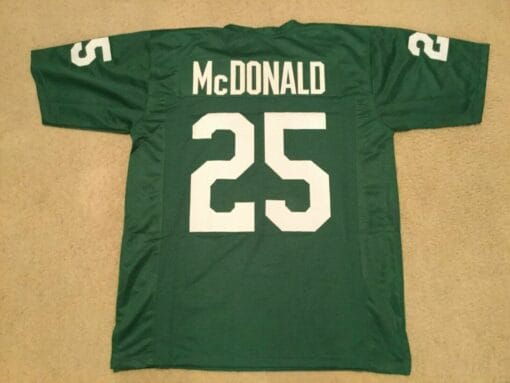 UNSIGNED CUSTOM Sewn Stitched Tommy McDonald Green Jersey