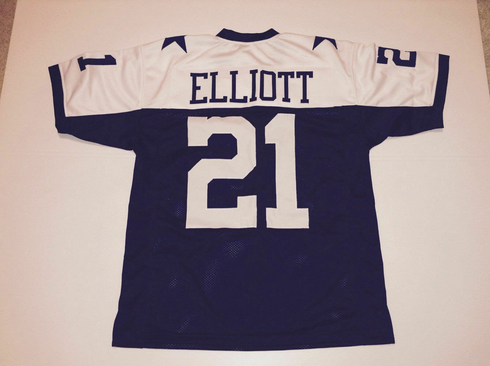 UNSIGNED CUSTOM Sewn Stitched Ezekiel Elliott Thanksgiving Jersey