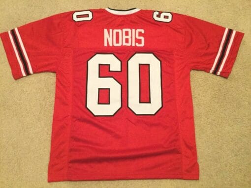 UNSIGNED CUSTOM Sewn Stitched Tommy Nobis Red Jersey