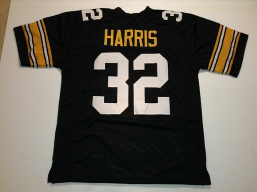 UNSIGNED CUSTOM Sewn Stitched Franco Harris Black Jersey