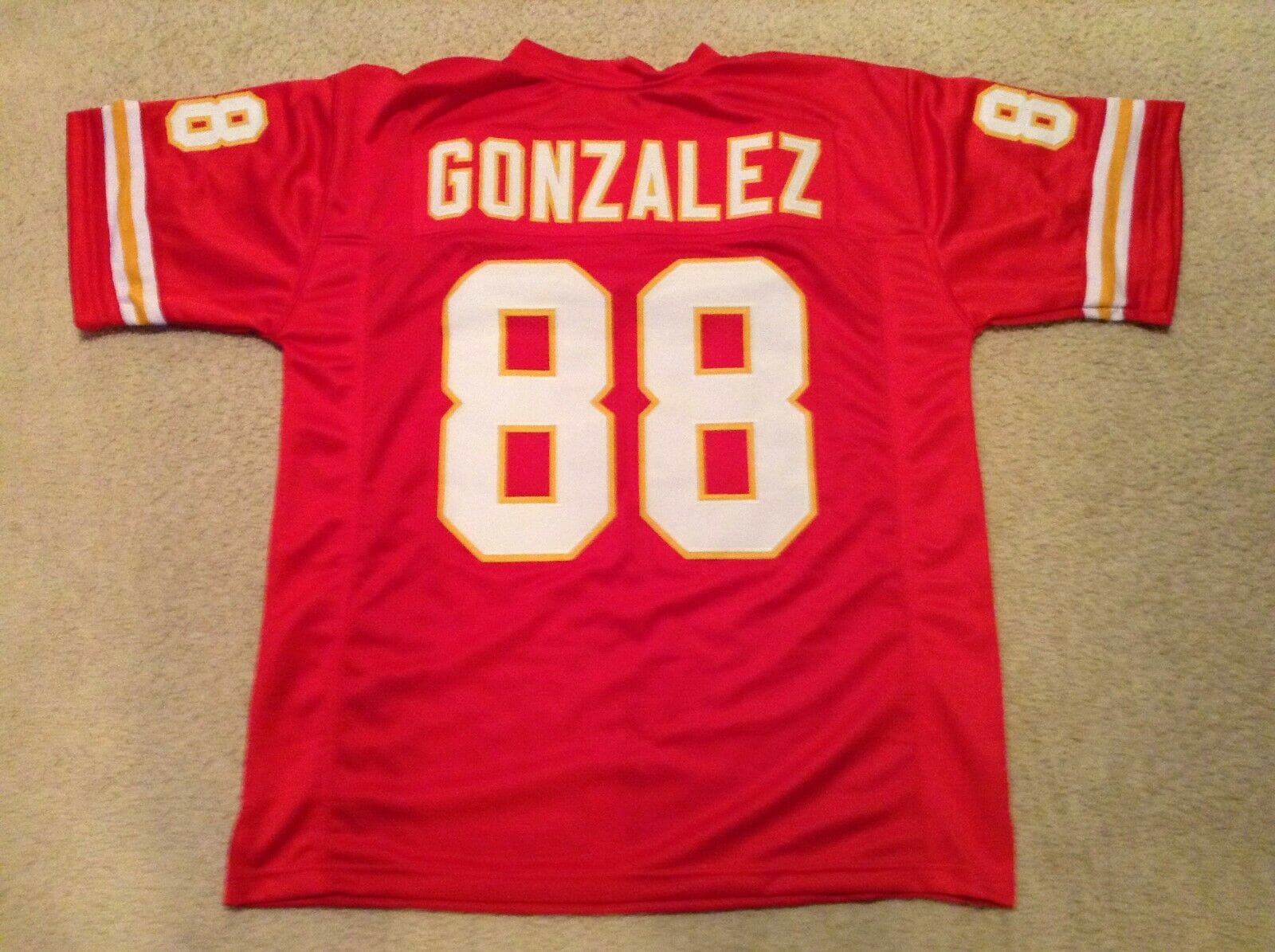 UNSIGNED CUSTOM Sewn Stitched Tony Gonzalez Red Jersey