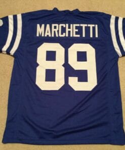 UNSIGNED CUSTOM Sewn Stitched Gino Marchetti Blue Jersey