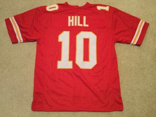 UNSIGNED CUSTOM Sewn Stitched Tyreek Hill Red Jersey