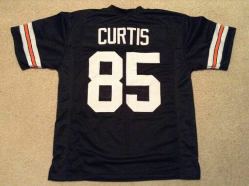 UNSIGNED CUSTOM Sewn Stitched Isaac Curtis Black Jersey