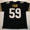 UNSIGNED CUSTOM Sewn Stitched Jack Ham Black Jersey