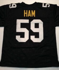 UNSIGNED CUSTOM Sewn Stitched Jack Ham Black Jersey