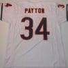 UNSIGNED CUSTOM Sewn Stitched Walter Payton White Jersey