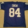 UNSIGNED CUSTOM Sewn Stitched Jack Snow Old Style Blue Jersey