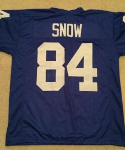 UNSIGNED CUSTOM Sewn Stitched Jack Snow Old Style Blue Jersey