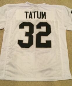UNSIGNED CUSTOM Sewn Stitched Jack Tatum White Jersey