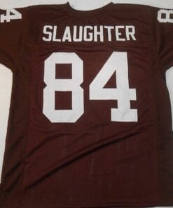 UNSIGNED CUSTOM Sewn Stitched Webster Slaughter Brown Jersey