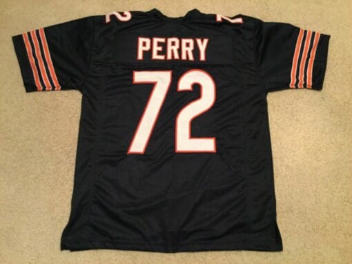 UNSIGNED CUSTOM Sewn Stitched William Perry Fridge Blue Jersey