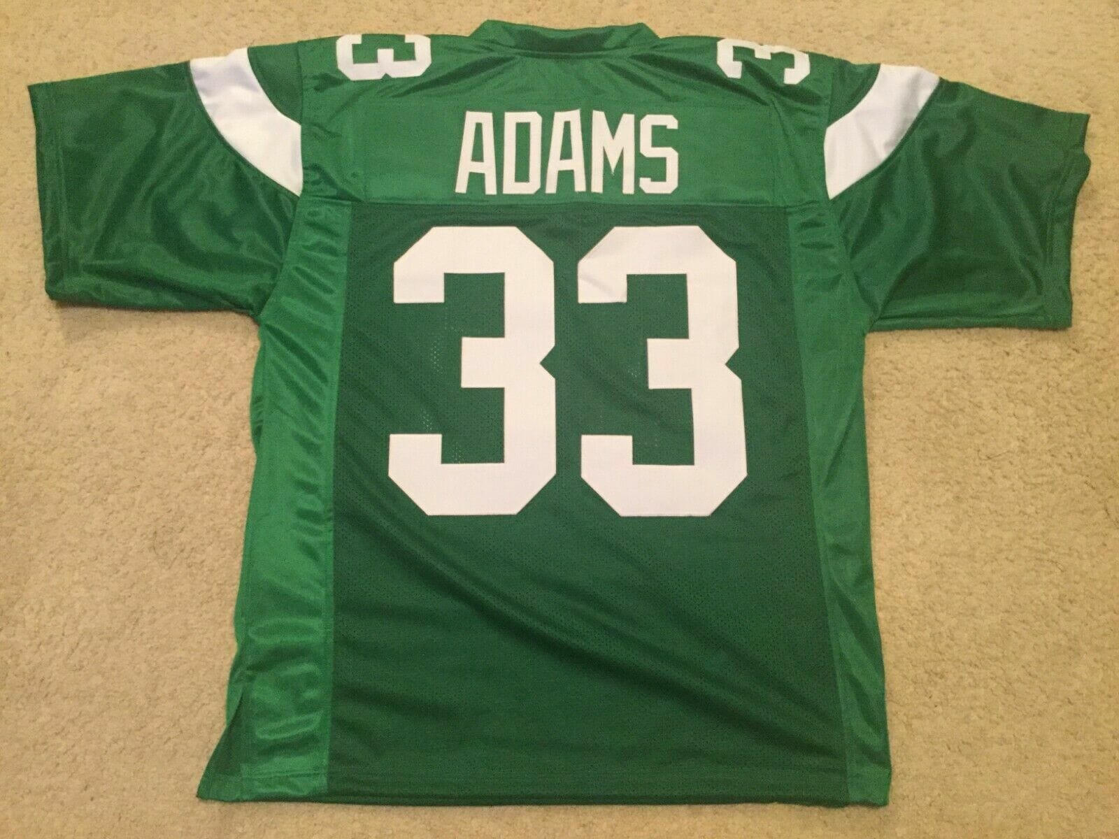 UNSIGNED CUSTOM Sewn Stitched Jamal Adams Green ERROR Jersey