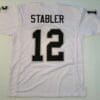 UNSIGNED CUSTOM Sewn Stitched Ken Stabler White Jersey