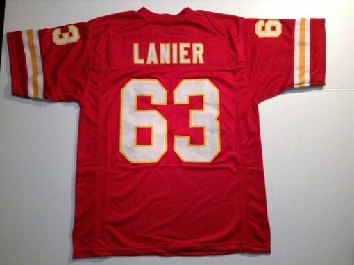 UNSIGNED CUSTOM Sewn Stitched Willie Lanier Red Jersey