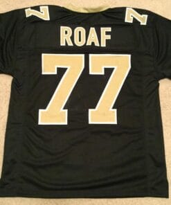 UNSIGNED CUSTOM Sewn Stitched Willie Roaf Black Jersey