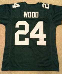 UNSIGNED CUSTOM Sewn Stitched Willie Wood Green Jersey