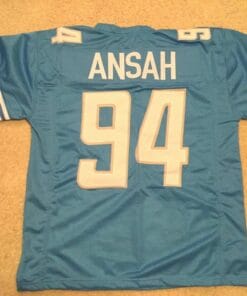 UNSIGNED CUSTOM Sewn Stitched Ziggy Ansah Blue Jersey
